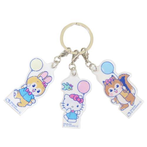 キーリング 3連アクリルキーホルダー クッピーラムネxサンリオ