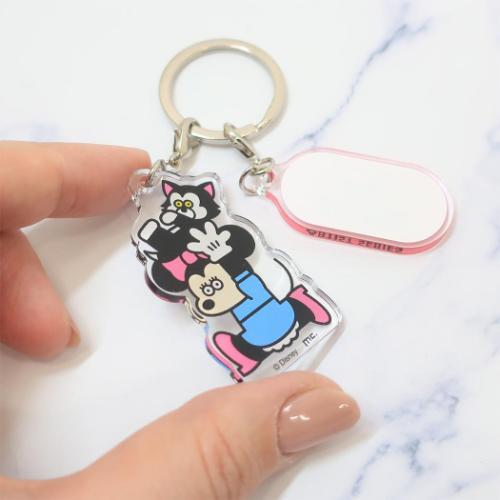 キーリング 2連アクリルキーホルダー DISNEYx松本セイジ ミニー マリモ