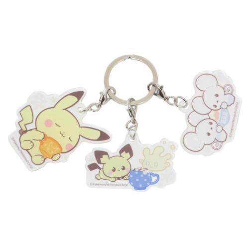 3連アクリルキーホルダー ポケピース ウインターシリーズ ピカチュウ
