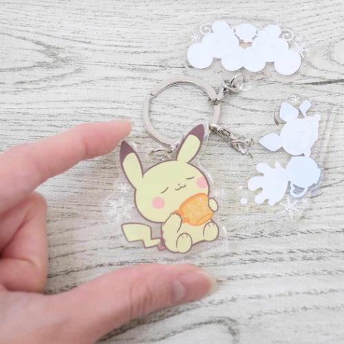 3連アクリルキーホルダー ポケピース ウインターシリーズ ピカチュウ