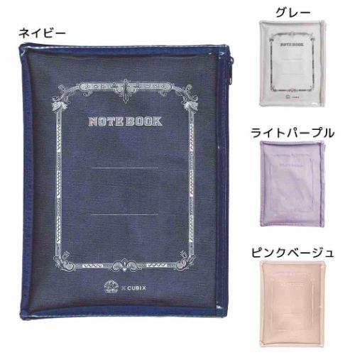 A5フラットポーチ クリアフェイス 平ポーチ ツバメxCUBIX 新入学 エム