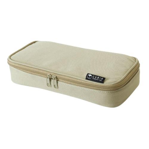 ペンポーチ ペン先の傷まないペンケース キャメル エムプラン 筆箱 大