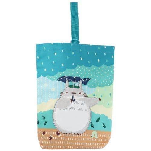 体育館靴入れ 抗菌防臭 再生ポリ シューズバッグ となりのトトロ キャラクター スタジオジブリ ぽつぽつ雨 全品送料無料 丸眞 通学かばん