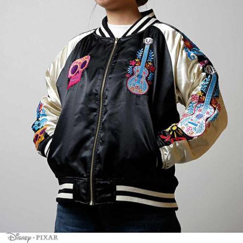 アウター スカジャン L リメンバーミー スカルミュージック ディズニー