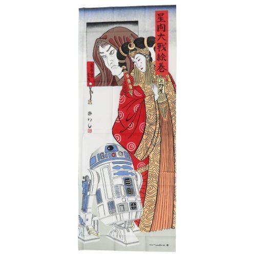 手ぬぐい 日本たおる STAR WARS スターウォーズ 浮世絵風 アミダラとR2-D2 丸眞 日本製｜velkommen