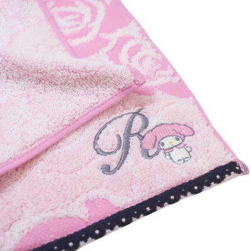 イニシャル ハンカチタオル ミニタオル マイメロディ サンリオ ローズ  