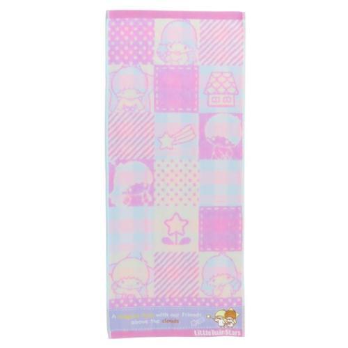 フェイスタオル ジャガードロングタオル レトロブロック キキ＆ララ