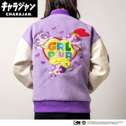 アウター スタジャン パワーパフガールズ ガールズパワーハート 丸眞 