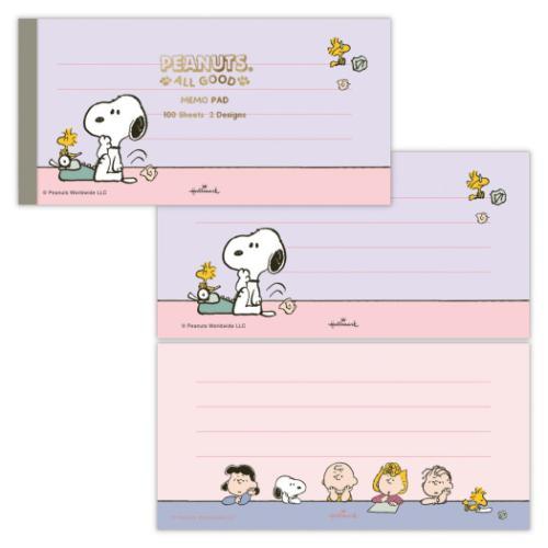 メモ帳 メモパッド Peanuts All Good SNAG THINK スヌーピー