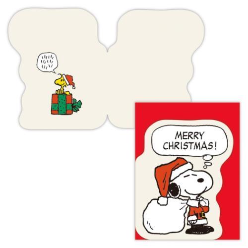 クリスマスカード ミニカード SNサンタクロース スヌーピー ピーナッツ