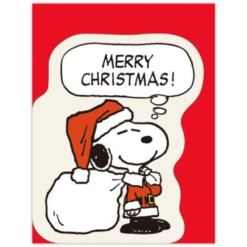 クリスマスカード ミニカード SNサンタクロース スヌーピー ピーナッツ