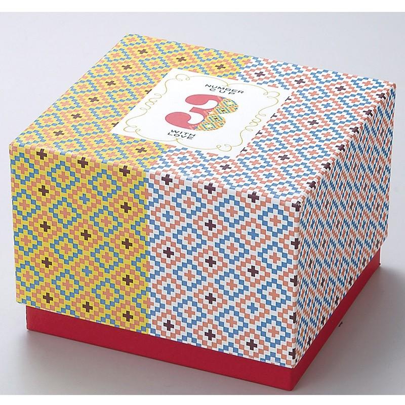 数字 マグカップ ギフトパッケージ入り ナンバーズ 3 東欧 デザイン