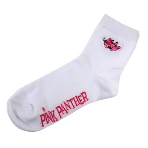 国内外の人気集結 女性用 靴下 レディース ワンポイント 刺繍 ソックス ホワイト ピンクパンサー オクタニコーポレーション 23 25cm Honeymoon Style