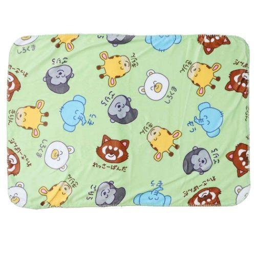 ひざ掛け毛布 裏ボアフランネルブランケット おえかきさん あにまる