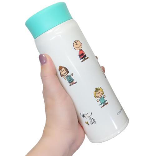 ステンレスボトル 保温保冷水筒 スヌーピー BE HAPPY IVORY ピーナッツ