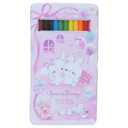 色鉛筆 缶入り 12色 いろえんぴつ おやすみバニー クーリア 新学期準備