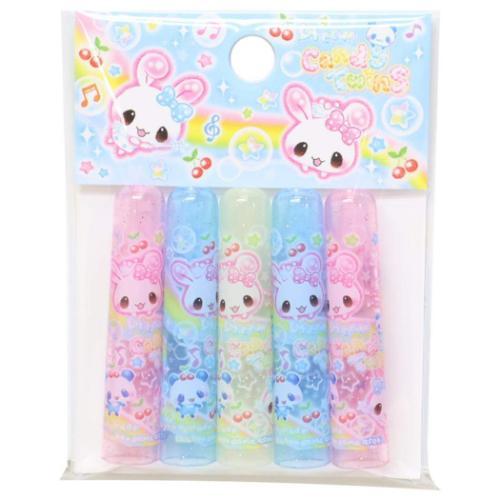 鉛筆キャップ えんぴつカバー5本セット キャンディツインズ ブルー