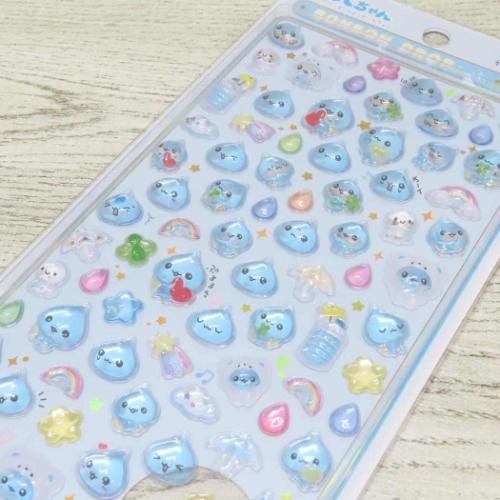【シール】ボンボンドロップシールミニ しずくちゃん サンリオ 8枚セット 正規品 Q-LiA（クーリア） ボンボンドロップシールmini しずくちゃん 全4種