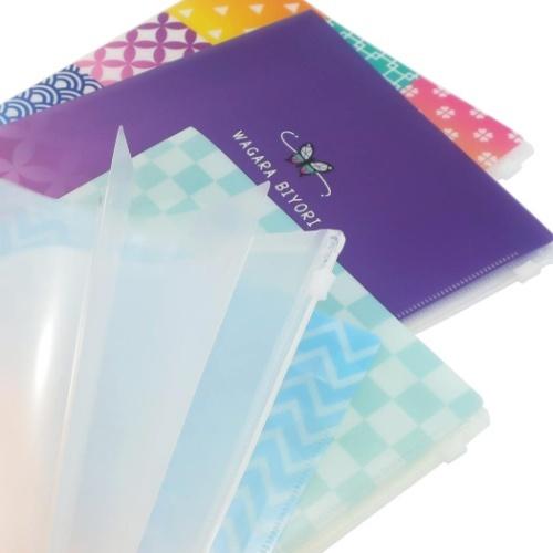 ジップファスナー付 6ポケット クリアファイル ポケットファイル 和柄びより やまじ うろこ 文房具 クーリア Qla X 雑貨 アートの通販店 ベルコモン 通販 Yahoo ショッピング