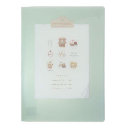 ポケットファイル 8ポケットクリアファイル ほっこりモコモカ メニュー