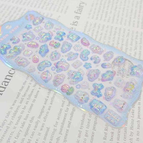 シールシート ボンボンドロップシール オーロラ みずいろボンボン