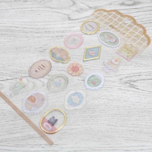 シュクレブローチステッカー シールシート 純喫茶のブローチ クーリア