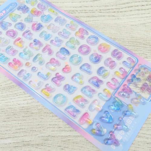 シールシート ボンボンドロップシール 文字 もじもじボンボン