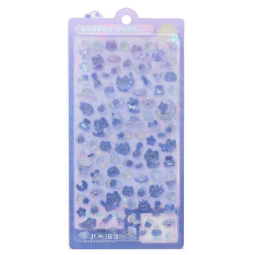 シールシート ボンボンドロップシール ミニ よるねこボンボン クーリア