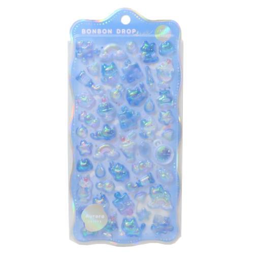 シールシート ボンボンドロップシール チュルキラ そらねこボンボン