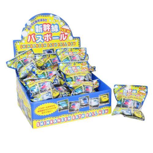 マスコットが飛び出す バスボール 24個入BOX 入浴剤 新幹線 レモンの