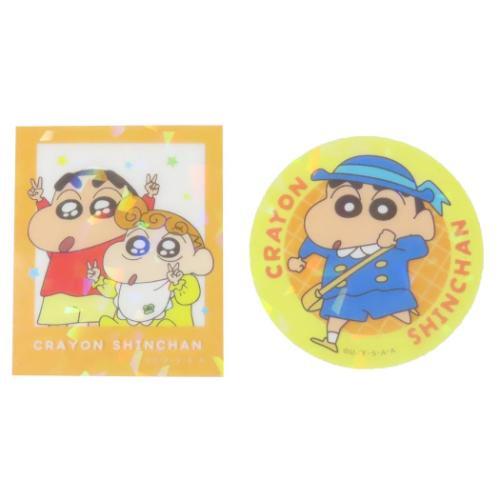 ダイカットシール ホログラムクリアステッカー 2枚入り クレヨン