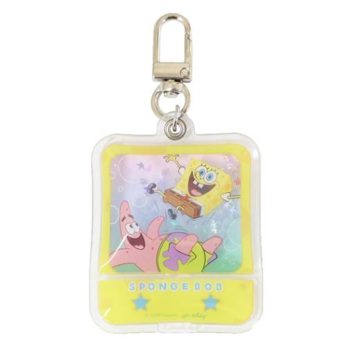 ゲーム機風キーホルダー キーリング イエロー スポンジボブ ティーズ