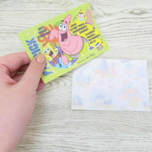 手渡し手紙セット ダイカットミニレター スポンジボブ SB パトリックと