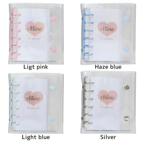 Mine A6 リングバインダー 2冊セット ライトピンク シール手帳 シール