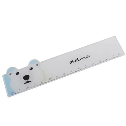 mimi RULER シロクマ どうぶつ耳付き 定規 アニマル サカモト 16×3.7cm : 雑貨&アートの通販店 ベルコモン - 通販 ...