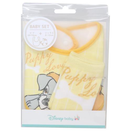 ベビーセット ビブ＆ソックス ベビー用品 チェック わんわん物語