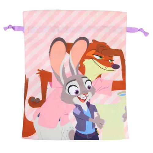 巾着袋 トラベル巾着 ズートピア2 ディズニー ストライプ スモール