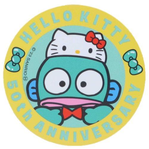 レア品 ハローキティ プラバッジ 台紙付き ダイカット キャラクターステッカー ダイカットシール ハローキティ50周年
