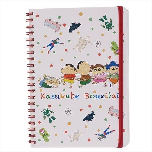 リングノート ゴムバンド付きb6リングノート クレヨンしんちゃん かすかべ防衛隊 スモールプラネット 日本製 Sm Kyst950 雑貨 アートの通販店 ベルコモン 通販 Yahoo ショッピング