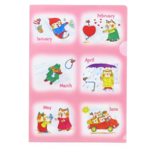 B5 シングルクリアファイル クリアフォルダー カレンダー リチャードス