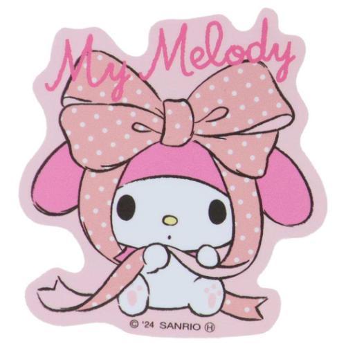 ダイカットシール キャラクターステッカー マイメロディ リボン 