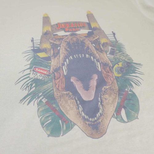 90年ユニバーサルスタジオジェラシックパークTシャツ ホワイト美品XL 90年ユニバーサルスタジオジェラシックパークTシャツ ホワイト美