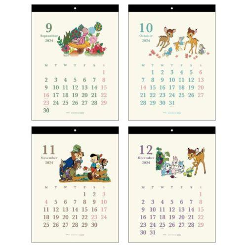 2024Calendar 壁掛けカレンダー2024年 ウォールカレンダー ディズニーキャラクター クラシック シンプルS サンスター文具 キャラクター インテリア｜velkommen｜04