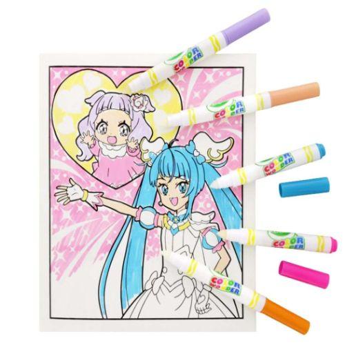 知育玩具 うきうきぬりえカラーワンダー ひろがるスカイ！プリキュア サンスター文具 ぬり絵 女の子｜velkommen｜05