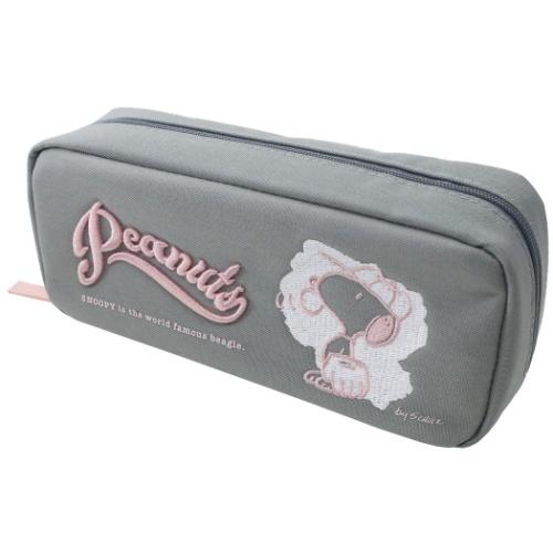 刺繍 Box ペンケース 筆箱 スヌーピー ピーナッツ グレー サンスター文具 Ssb S 雑貨 アートの通販店 ベルコモン 通販 Yahoo ショッピング