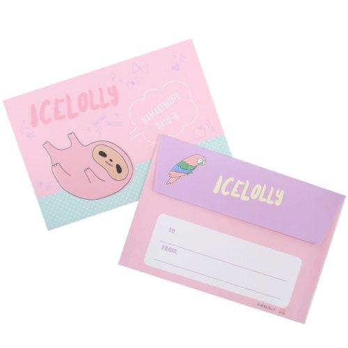 手渡し 手紙セット ミニ レターセット アイスローリー ICELOLLY 動物