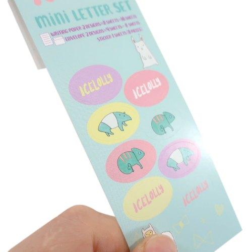 手渡し 手紙セット ミニ レターセット アイスローリー ICELOLLY 動物