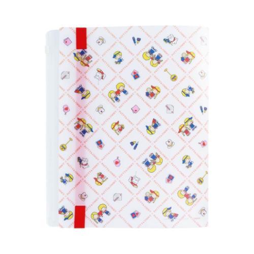 ゴムバンド付クリアファイル 5ポケット ファスナーケース付き A4