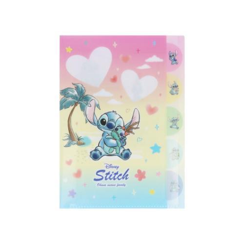 ポケットファイル ダイカットクリアファイル5P リロ＆スティッチ