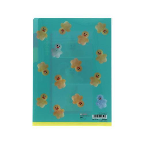 ポケットファイル クリアファイルA5 3P グリーン mojojojo : 雑貨